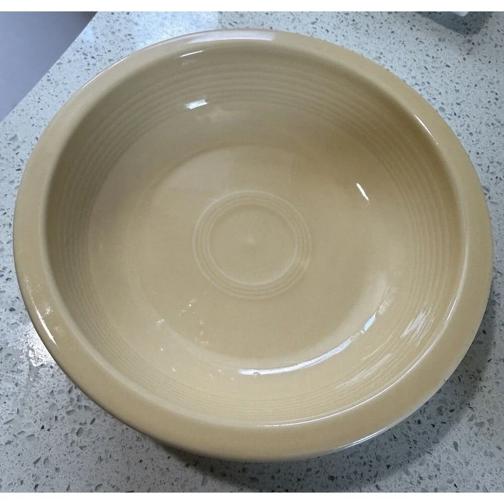 Fiestaware Individual Pasta Serving Bowls 32 oz HL USA Fiesta Ivory Vtg Retired